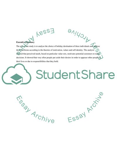 Perceived Needs That Based on Particular Value-Sets