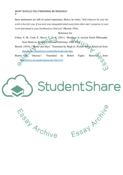 What should OSU freshman be reading