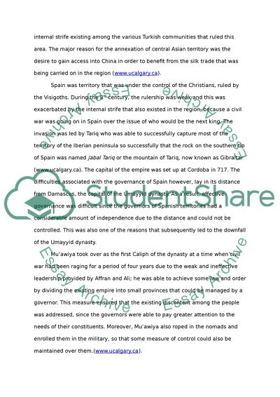 Middle East Civilization - The Umayyad Dynasty