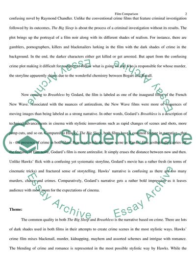 Hawks The Big Sleep vs. Godards Breathless