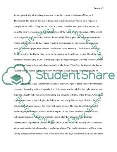 Cloning Human Organs Should Be Legal in the United States