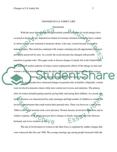 Changes in U.S. Family Life