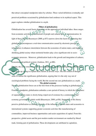 How Justified Are the Sceptics in Suggesting that Globalization is in Fact a Myth