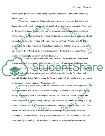 The Concept of Beauty