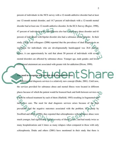 Substance Abuse and Mental Illness