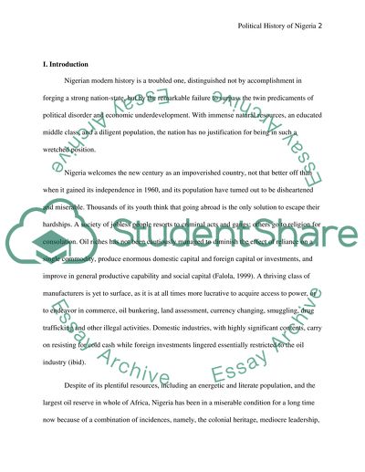 Political History of Nigeria