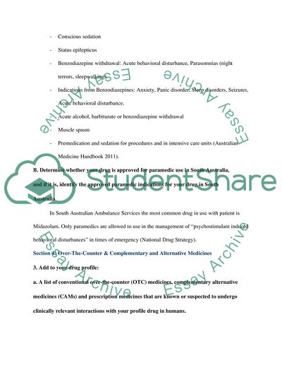 The Drug Diazepam in Pharmacology