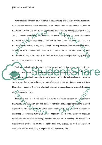 Enhancing Motivation