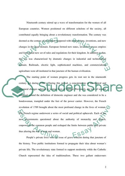 Nineteenth-Century: A Period of Progress for Women in Europe