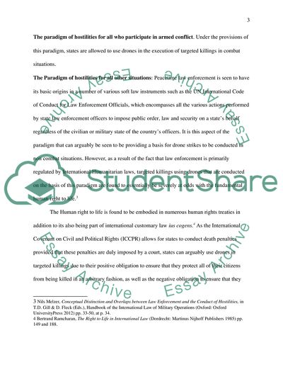 The Use of Drones for Targeted Killing