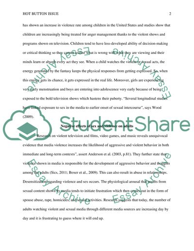 Media Sex And Violence Past And Present Essay Example Topics And Media Sex And Violence Past And Present