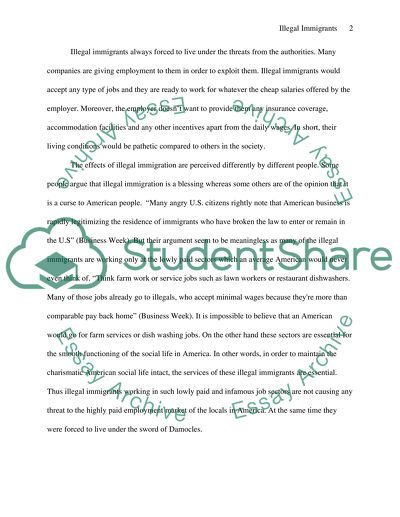 How lifes effect the Illegal Immigrants