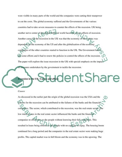 Recession in the United Kingdom