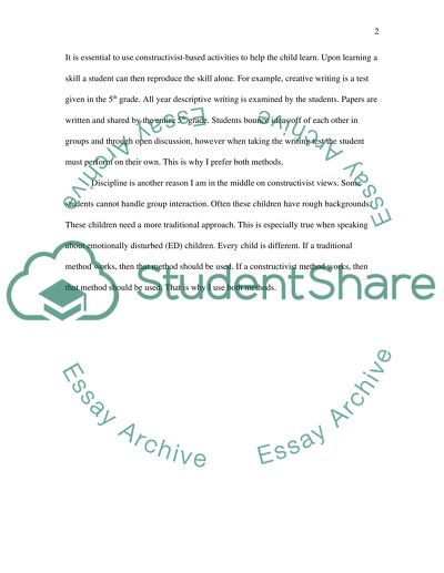 Am I a Constructivist Teacher