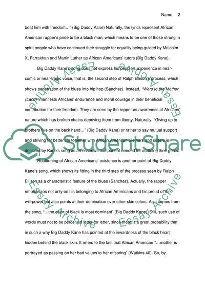 Big Daddy Kanes song and Its Fitting in Blues