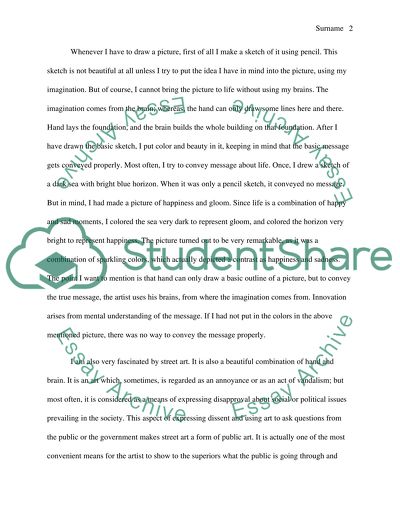 Art using hand and brain