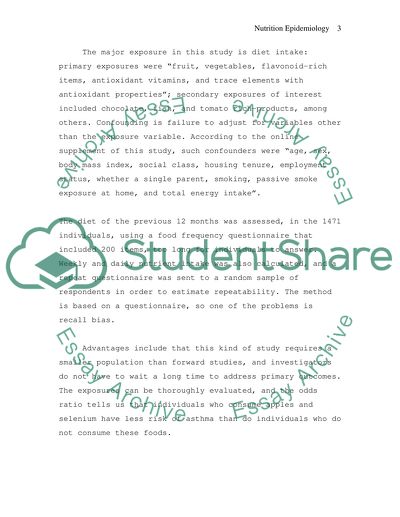 Nutrition Epidemiology