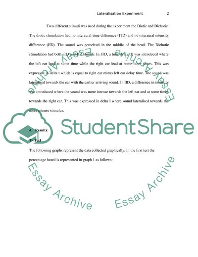Lateralization Experiment Analysis