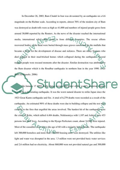 Comparative study of earthquake disaster management in 2 countries of Iran and Japan