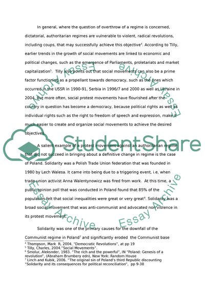 Protest Movements Against Authoritarian Rule