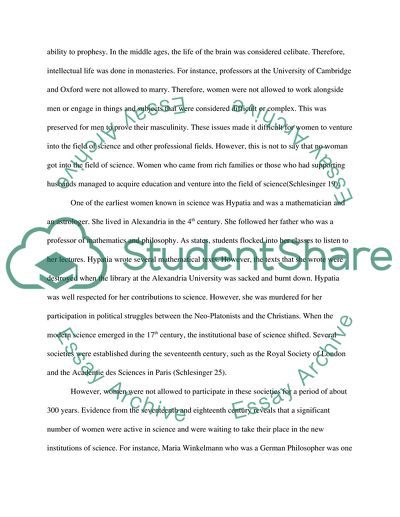 The History Of Women And Science