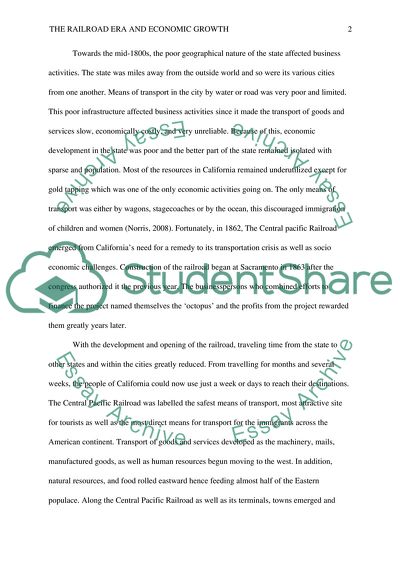 The Railroad Era and Economic Growth Paper