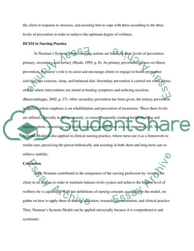 Neumans Health Care Systems Model