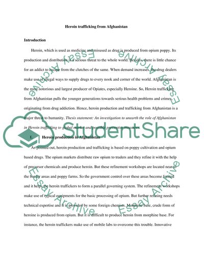 Heroin Trafficking from Afghanistan