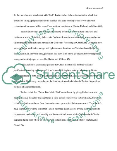 The Analysis of Christianity and Taoism