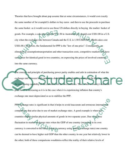 Notion of Purchasing Power Parity