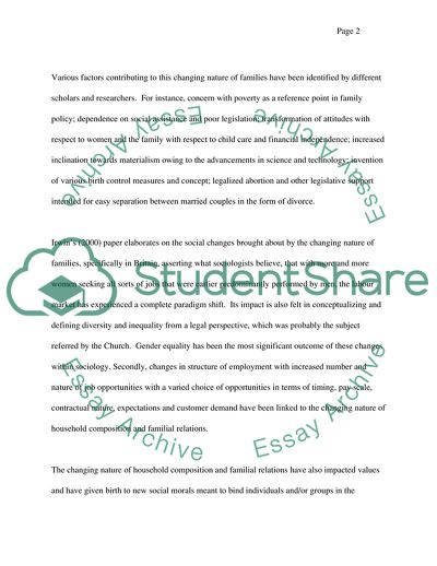 The Changing Nature of the Family