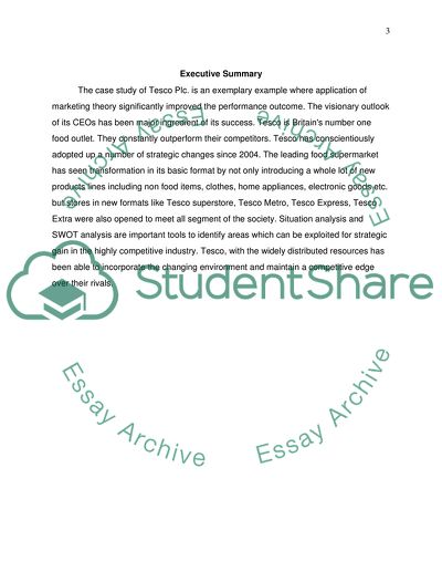 Integrated Strategy: Tesco