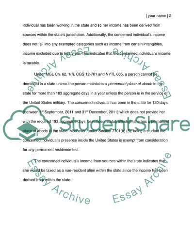 US Residency status and Source of Income Rules