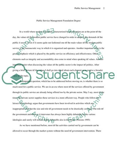 Public Service Management