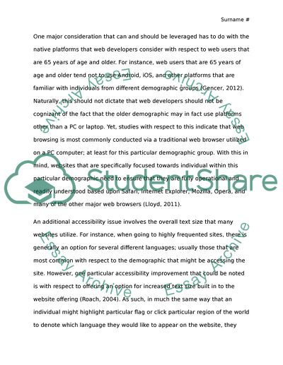 Prospectus of Recommended Changes to Web Development