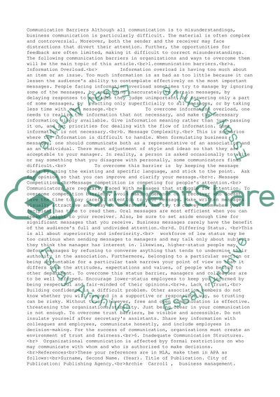 One out line page using standard outline format