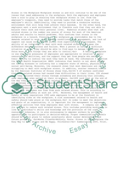 Stress in the Workplace: Should it be considered a Workplace Hazard