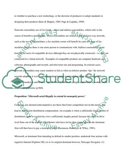 Network Externalities and Its Importance for Industrial Economics
