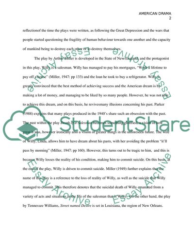 Realism and Idealism in the Plays of Arthur Miller, and Tennessee Williams