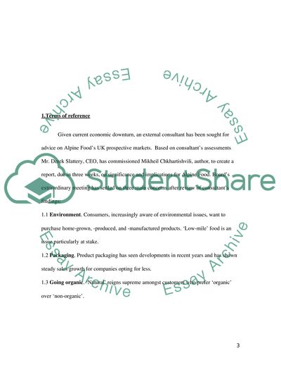 Alpine Food on the UKs Market