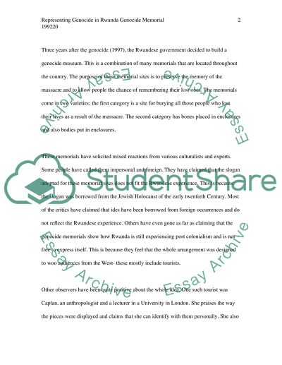 Representing Genocide in Rwanda Genocide Memorials