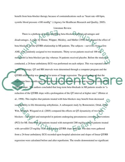 Beta-Blockers for Acute Myocardial Infarction
