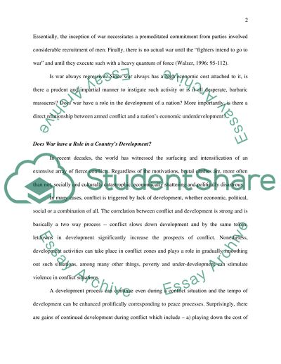 Critically examine the relationship between war and underdevelopment