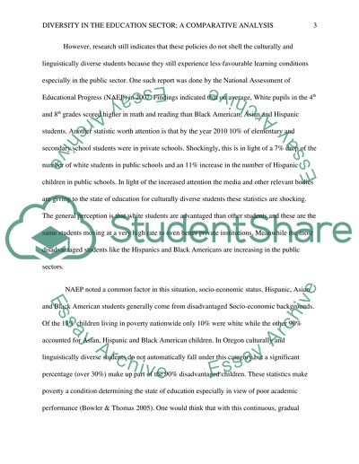 Diversity in the Education Sector