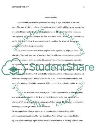 New York State Public Officers Law Code of Ethics and the American Political Science Association