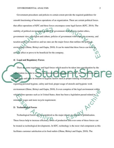 Forces in the Context of KFC