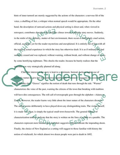 The Lottery by Shirley Jackson