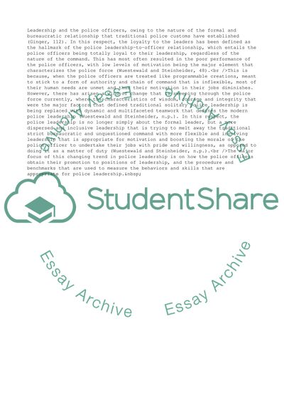 Leadership and Management in the Investigative Context