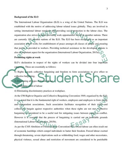 International Labour Organization - Promoting Rights at Work and Social Protection