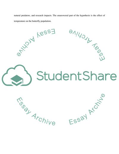 Climate Change on the Population of Checkerspot Butterflies